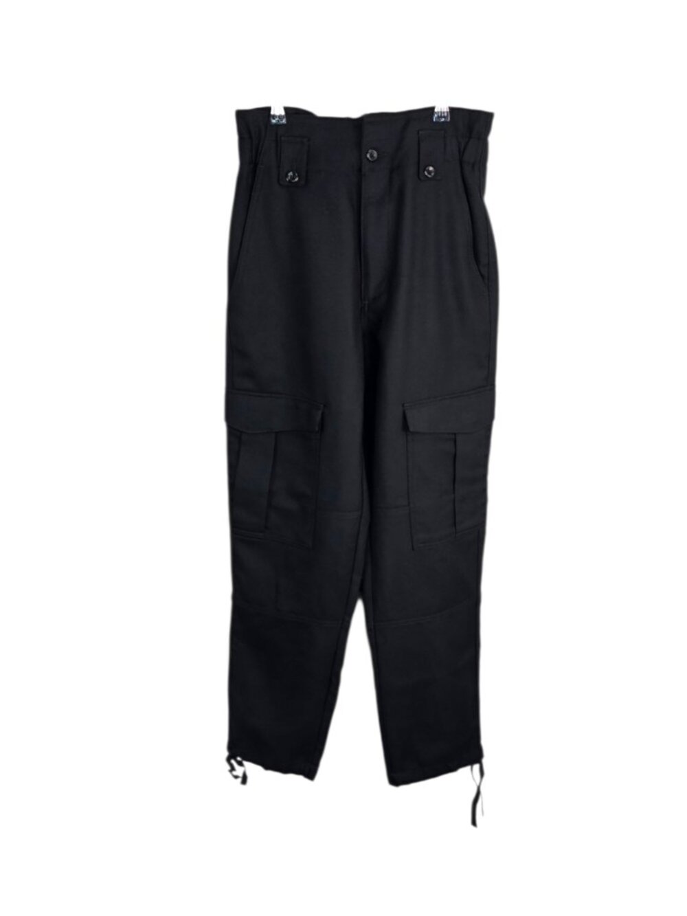 Banana Republic Lido Italian Wool Cargo Pants, Utility, Black, Paperbag, Size 4